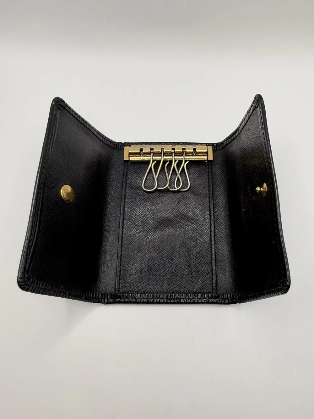 Louis Vuitton Black Epi 4 Key Holder
